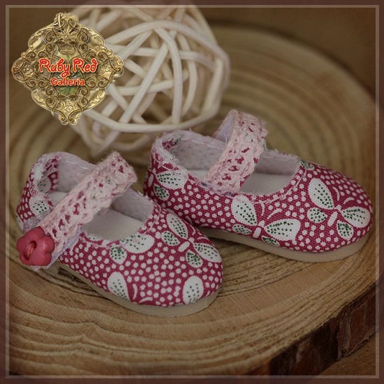 Ten Ping Butterfly Print Fabric Shoes